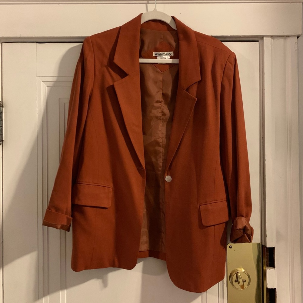Vintage Women’s Oversized Styled Silk Blazer
